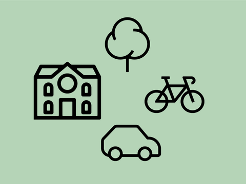 Piktogramm Koordinierung Infrastruktur Standortentwicklung