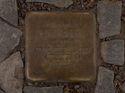 Stolperstein Clara Wedel (Bild: Stolpersteine-Initiative CW, Bukschat&Flegel)