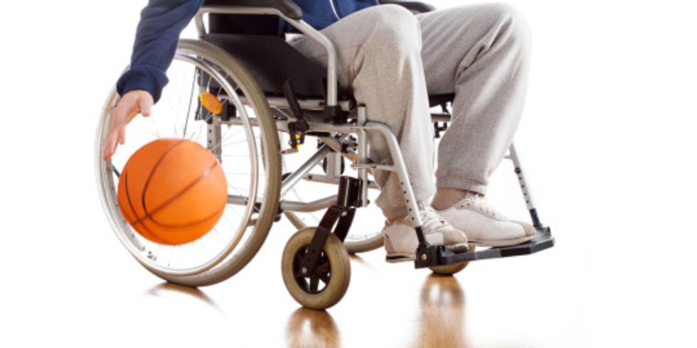 Disabled basketball player