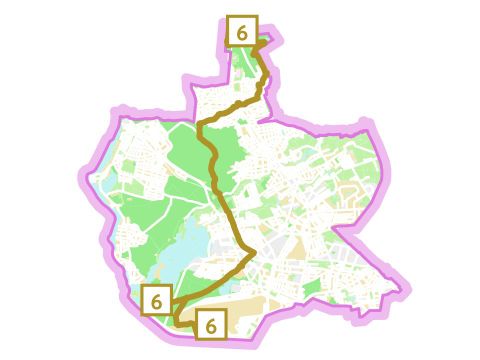 Radroute 6 - Übersicht