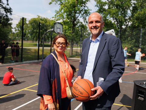 Eröffnung Jonny-K.-Aktivpark - Basketballfeld
