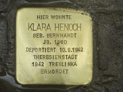 Stolperstein Klara Henoch, Foto: F. Siebold, April 2013