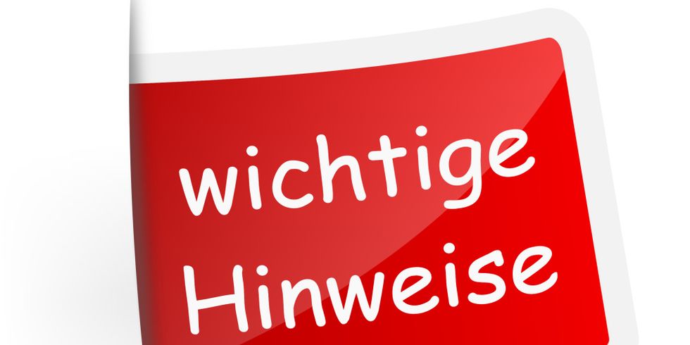 wichtige Hinweise