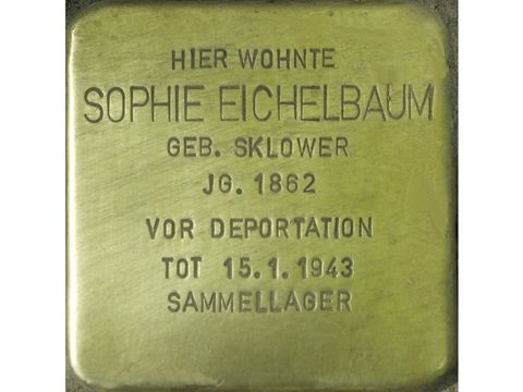 Stolperstein Sophie Eichelbaum (Bild: Stolpersteine-Initiative CW, Hupka)