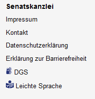 Link·liste am Ende der Seite