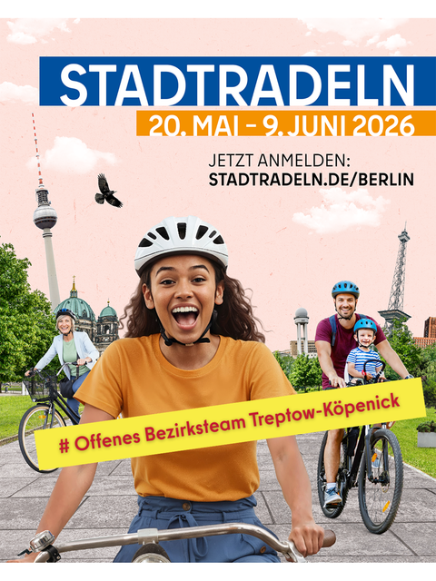 Plakat Stadtradeln 2026 #offenes Bezirksteam Treptow-Köpenick