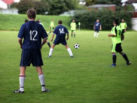 Szene eines Fußballspiels