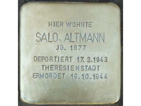 Stolperstein Salo Altmann (Bild: Stolpersteine-Initiative CW, Hupka)