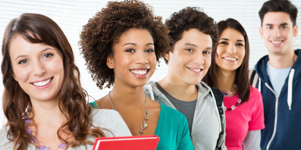 Glücklich Studenten