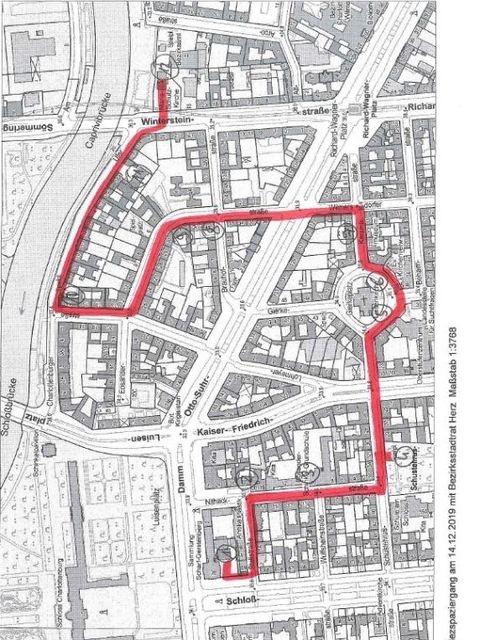 Kartenskizze vom 216. Kiezspaziergang am 14.12.2019 (Bild: BA CW, ML)