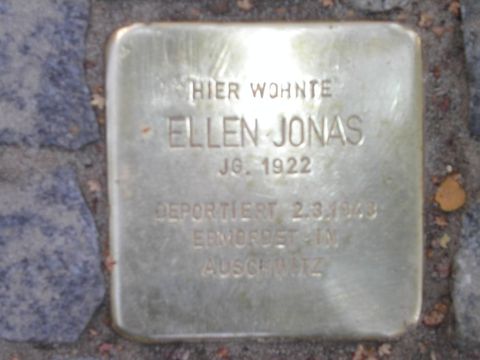 Stolperstein Ellen Jonas, Okt. 2012