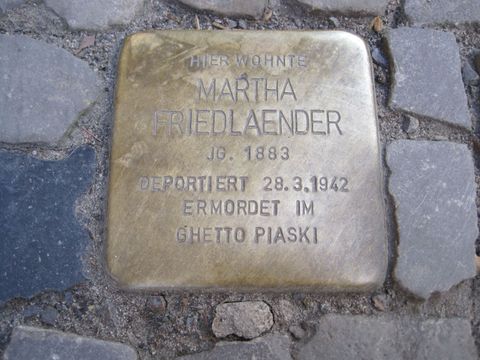Stolperstein Martha Friedlaender