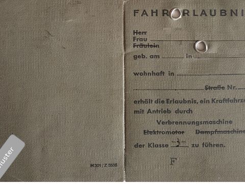 Führerscheinstelle - Führerscheinmodell in der DDR von 1949 bis 31.12.1967 (Variante 1)