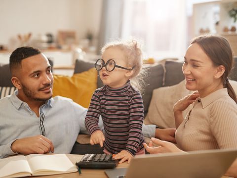 Young Family Working on Home Finances