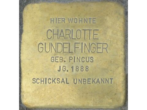 Stolperstein Charlotte Gundelfinger (Bild: Stolpersteine-Initiative CW, Hupka)