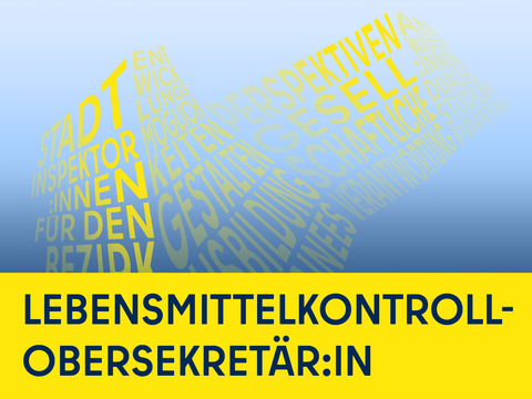 Illustration, Schriftzug Lebensmittelkontrollobersekretär:in