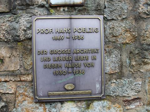 Gedenktafel Hans Poelzig, 22.11.2013, Foto: Fabrice Rosenke