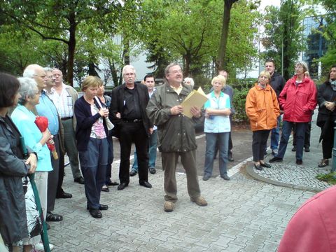Start mit Joachim Krüger am Bahnhof Jungfernheide