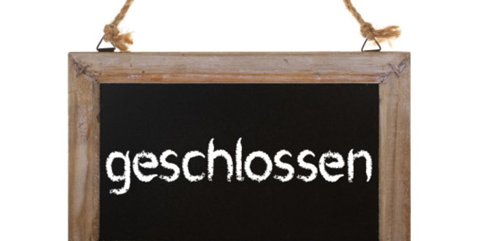 Schild geschlossen