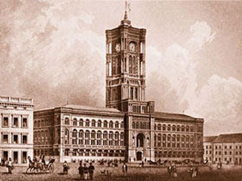 Das Berliner Rathaus kurz nach der Fertigstellung