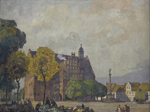Rathaus in Jüterbog, Karl Wendel, Wandgemälde 017 (Bild: Mila Hacke, Mila Hacke Architektur-Fotografie, Berlin)