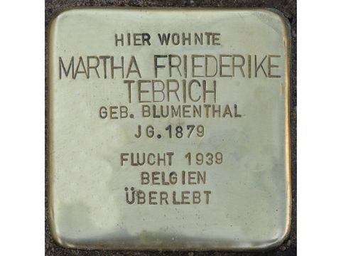 Stolperstein für Martha Friederike Tebrich