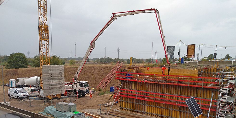 Betonage Widerlager Achse 30, August 2020
