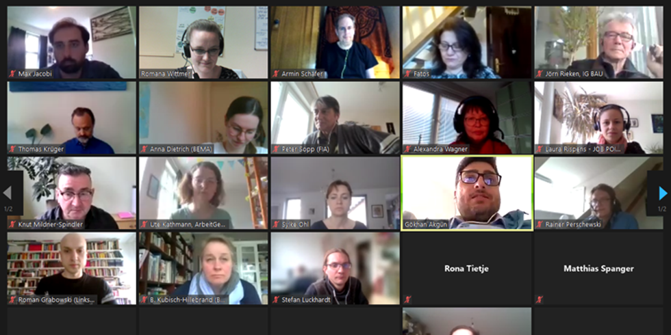 Bild der Online-Veranstaltung zum DGB Index Gute Arbeit