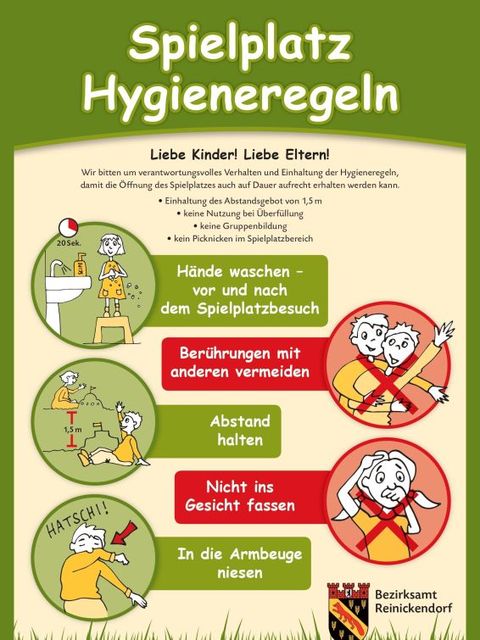 Spielplatz Hygieneregeln (Bild: BA Reinickendorf)