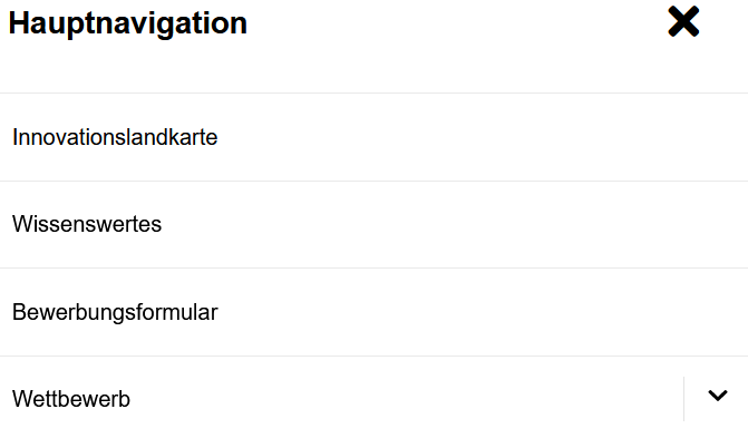 Haupt-Navigation Menü