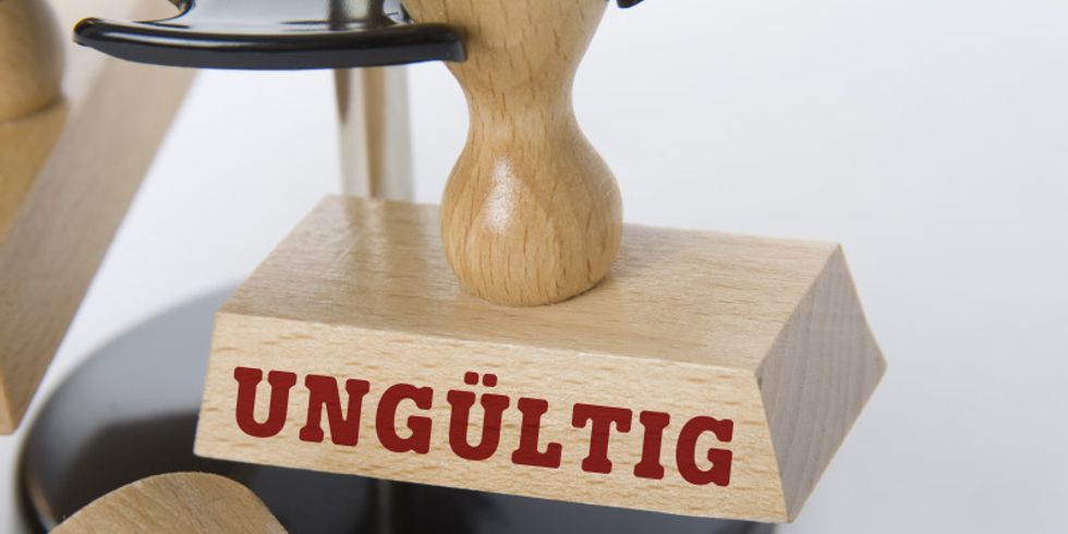 Stempel mit der Aufschrift ungültig