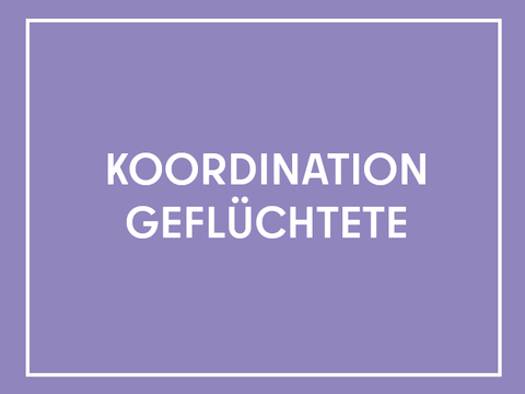 Teaser mit der Aufschrift Koordination Geflüchtete