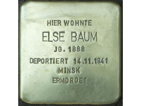 Stolperstein für Else Baum
