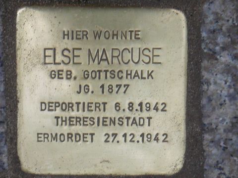 Stolperstein für Else Marcuse