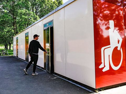 Barrierefreie Toiletten auf dem Tempelhofer Feld