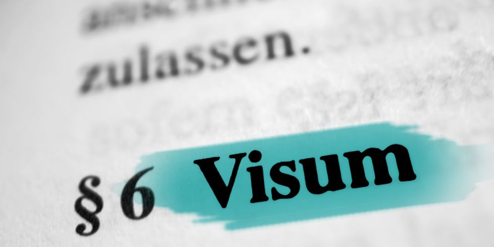 Auszug aus einem Gesetz mit der Textzeile § 6 Visum