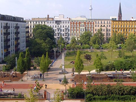 Blick auf die Platzanlage nach 1994