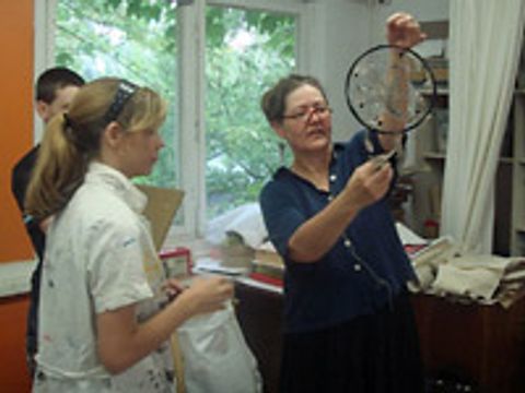 Jugendbegegnung mit Jugendliche aus Warschau-Białołęka beim Kunst-Workshop