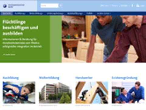 Screenshot der Webseite der HWK Berlin