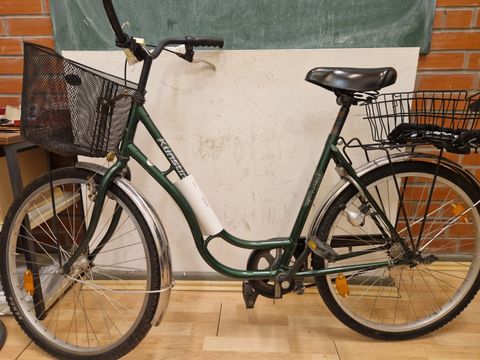 Grünes Damenfahrrad