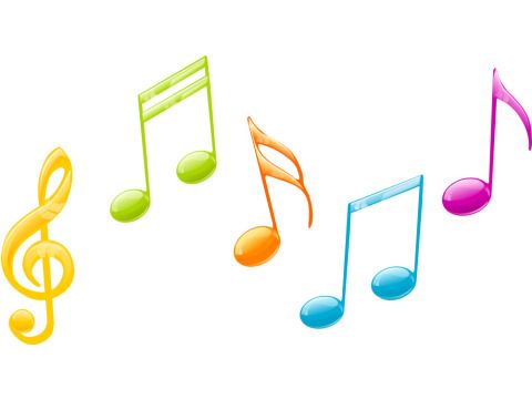 bunte Musiknoten