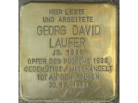 Stolperstein Georg David Laufer (Bild: Stolpersteine-Initiative CW, Hupka)