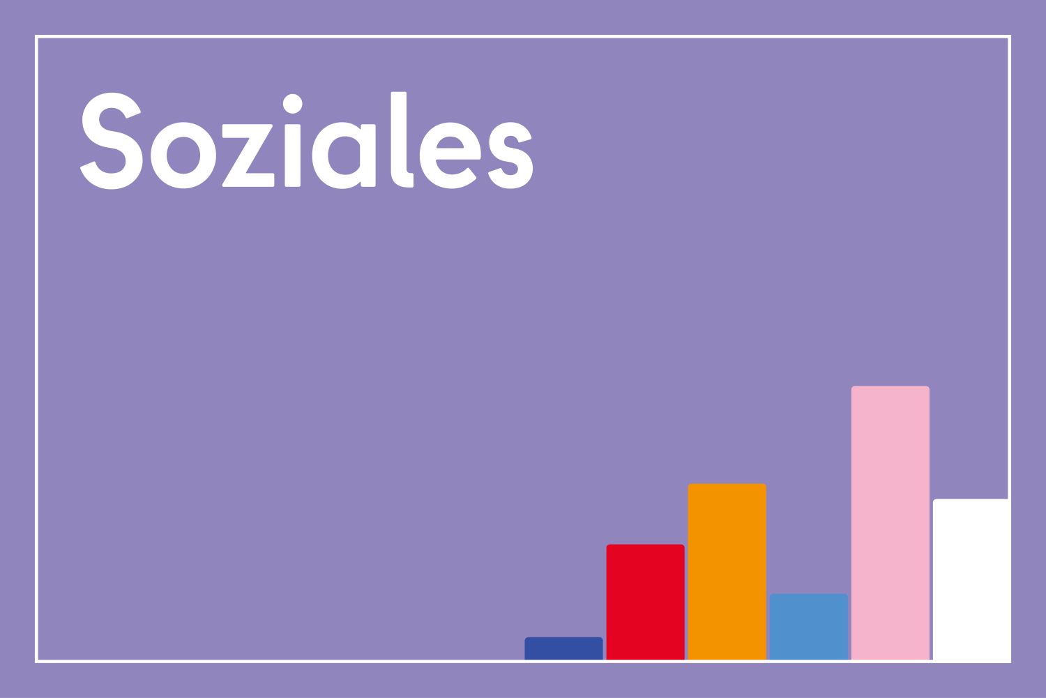 Infokachel mit dem Text Soziales