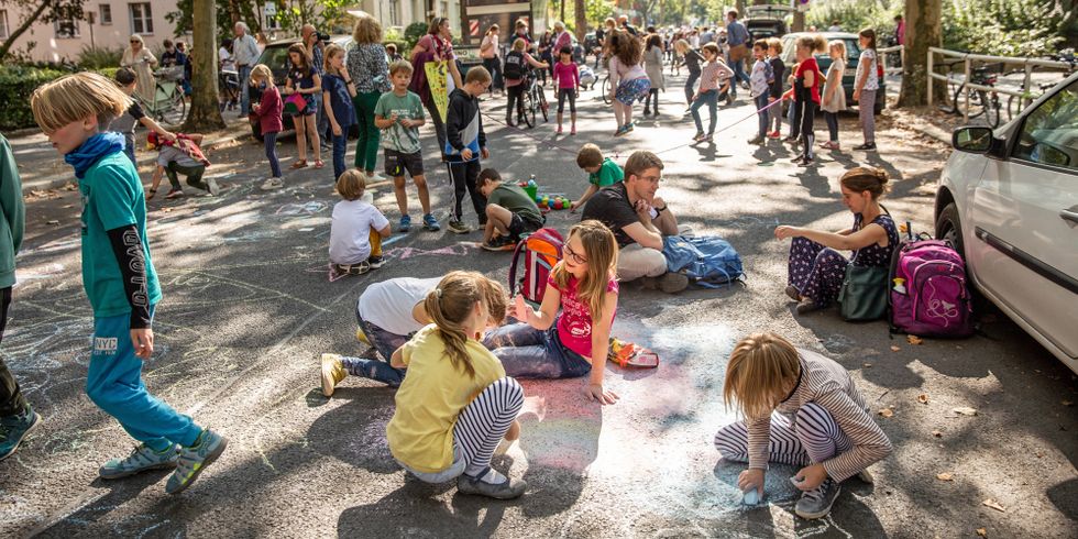 Spielstraße, Autofreier Tag