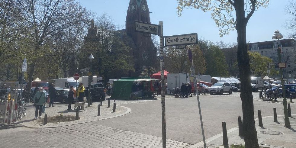 Die Krumme Straße in Höhe Karl-August-Markt