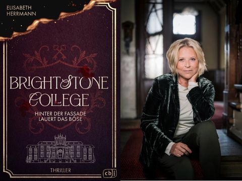 Buchcover Brightstone college und ein Foto von Elisabeth Herrmann