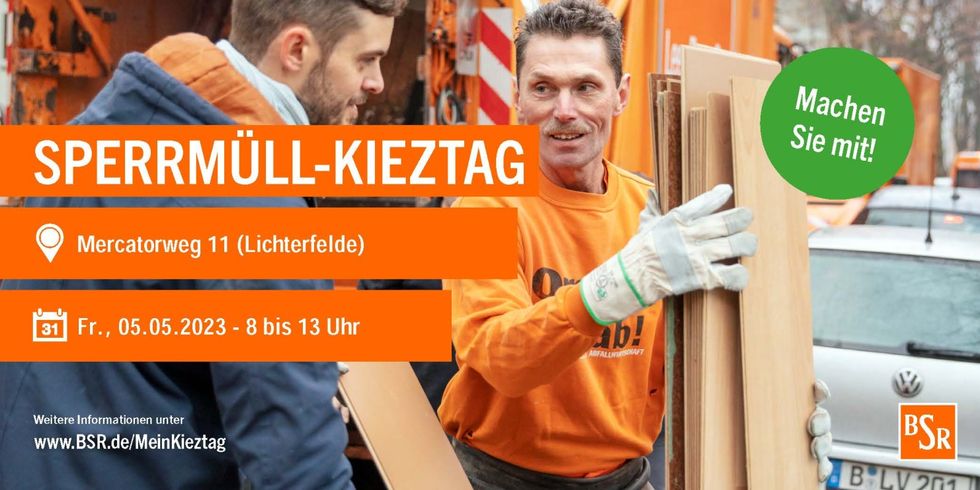 BSR-Kieztag am 05.05.2023 im Mercatorweg 11