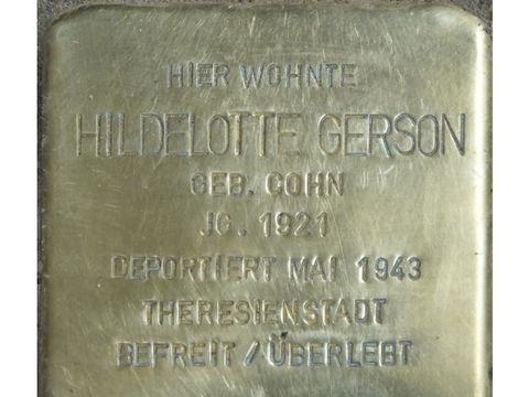 Stolperstein Hildelotte Gerson (Bild: Stolpersteine-Initiative CW, Hupka)