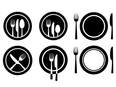 Icon Teller und Besteck