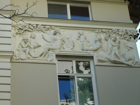 Kinderfries an der Villa Herter, Uhlandstr. 6, 4.9.2012, Foto: KHMM